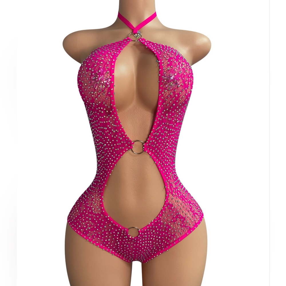StripperBunny Hot Pink Cutout Exoric Dance